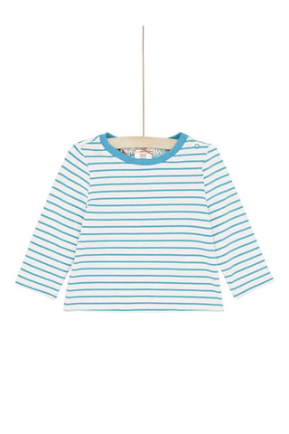 T-shirt réversible à manches longues - Turquoise - Du Pareil Au Même