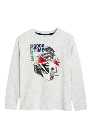 T-shirt - Grigio melange - Okaïdi