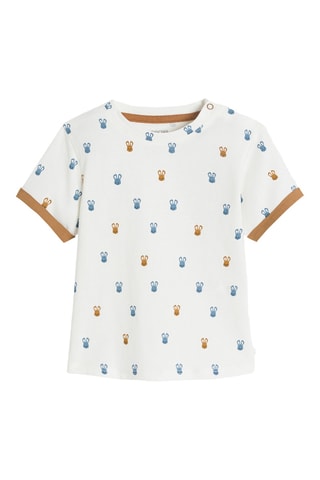 T-shirt e salopette - Bianco e celeste - Obaïbi - Okaïdi