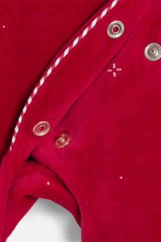 Grenouillère en velours - Rouge - Obaïbi