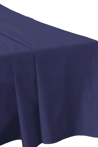 Sábana encimera de percal de algodón 80 hilos/cm² - Azul oscuro