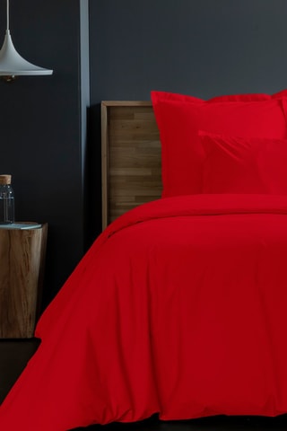 Funda nórdica de percal de algodón 80 hilos/cm² - Rojo