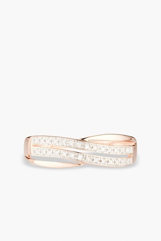 Bague Curl  - Or rose et diamants