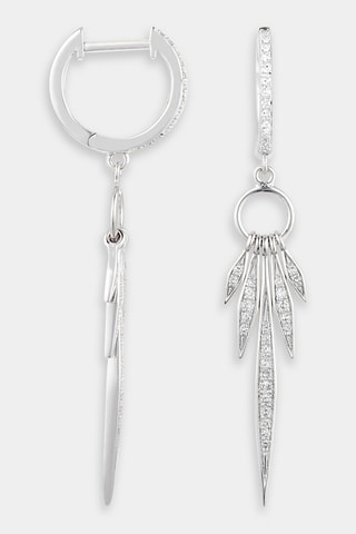 Boucles d'oreilles Nell - Or blanc et diamants