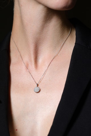 Pendentif Floralia - Or blanc et diamants