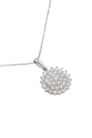 Pendentif Floralia - Or blanc et diamants