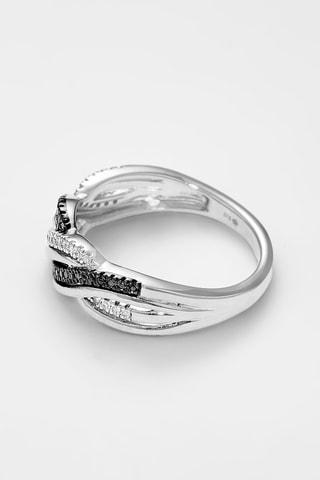 Bague Diamond waves - Or blanc et diamants