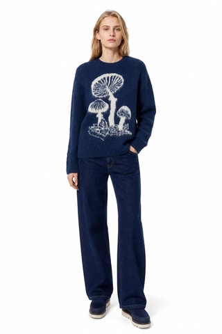 Alpacawollen Trui - Marineblauw