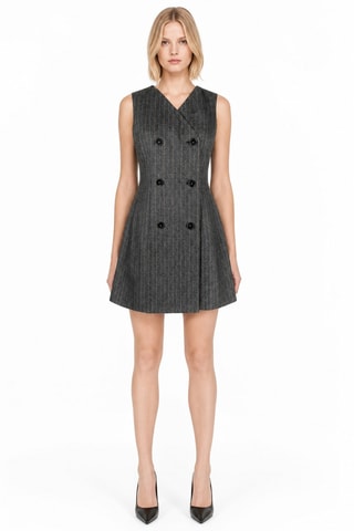 Wollen Blouse-jurk - Antraciet