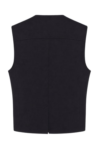 Mouwloos Wollen Vest - Marineblauw