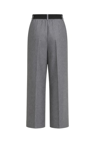 Wollen Broek Wide Legs - Grijs