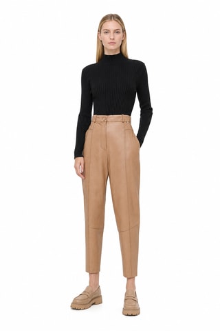 Leren Broek - Beige
