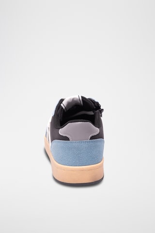 Zapatillas de piel - Azul y negro