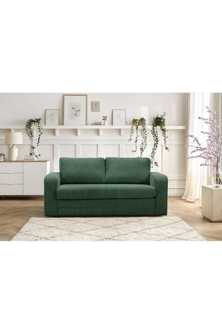 Canapé droit convertible Come - Vert