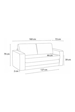Canapé droit convertible Come - Vert