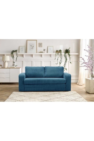 Canapé droit convertible Come - Bleu foncé 