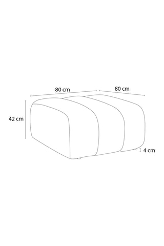 Pouf Talia - Blanc - En tissu bouclette
