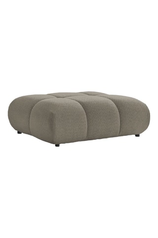 Pouf Alya - Taupe - En tissu bouclette