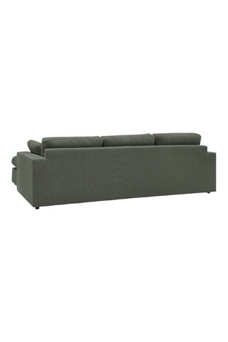 Canapé d'angle réversible Bélair - Vert - 3 places - En tissu lisse