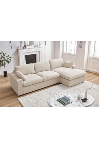 Canapé d'angle réversible Belair - 
Beige