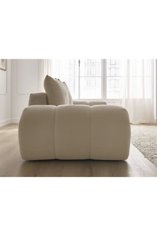 Canapé convertible Everest - Beige - 3 places - En tissu velours texturé