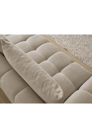 Canapé convertible Everest - Beige - 3 places - En tissu velours texturé