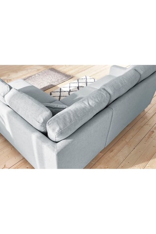 Canapé d'angle droit convertible Sweden - Gris - Couchage 130 x 200 cm