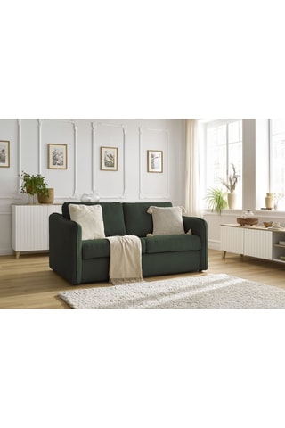 Canapé convertible Lenny - Vert - Couchage 133 x 195 cm