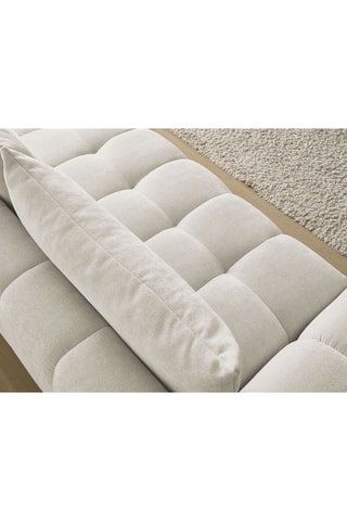 Canapé droit convertible Everest - Beige - 3 places - Tissu texturé