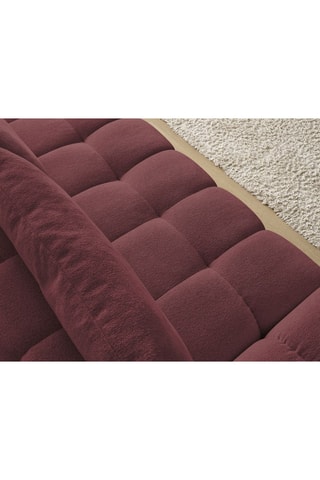 Canapé droit Everest - Rouge - 3 places - Tissu chiné