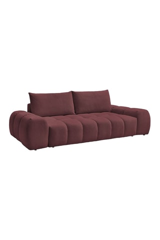 Canapé droit Everest - Rouge - 3 places - Tissu chiné