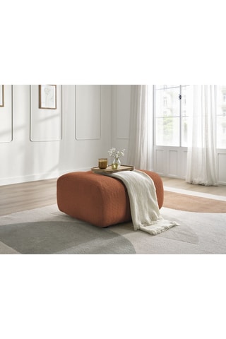 Pouf Talia - Rouille - En tissu bouclette