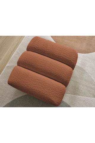 Pouf Talia - Rouille - En tissu bouclette
