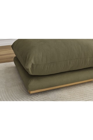 Pouf Ernest - Vert - En tissu structuré