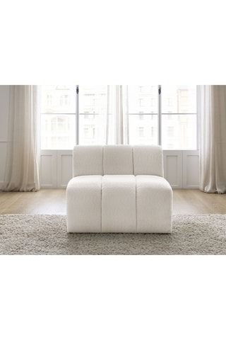 Fauteuil Annecy - Blanc cassé - En tissu bouclette