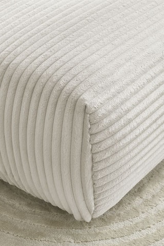 Pouf Lucien - Blanc cassé - En tissu velours côtelé