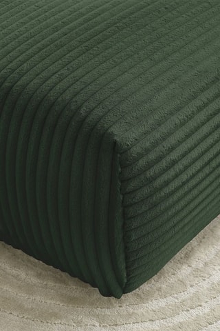 Pouf Lucien - Vert - En tissu velours côtelé