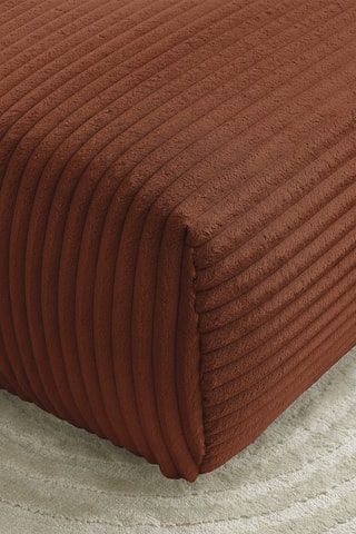 Pouf Lucien - Rouille - En tissu velours côtelé