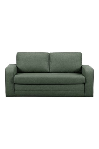 Canapé droit convertible Côme - Vert - 2 places - En tissu structuré