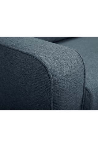 Canapé droit convertible Côme - Bleu - 2 places - En tissu structuré