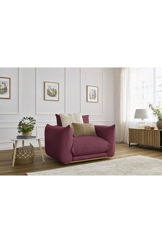 Fauteuil Ernest - Bordeaux - En tissu structuré