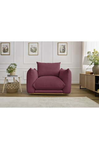 Fauteuil Ernest - Bordeaux - En tissu structuré