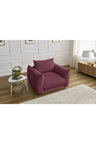 Fauteuil Ernest - Bordeaux - En tissu structuré