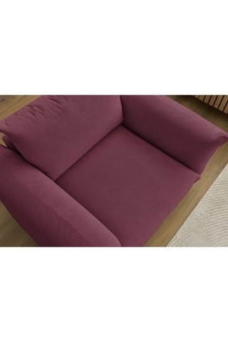 Fauteuil Ernest - Bordeaux - En tissu structuré