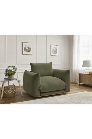 Fauteuil Ernest - Vert - En tissu structuré