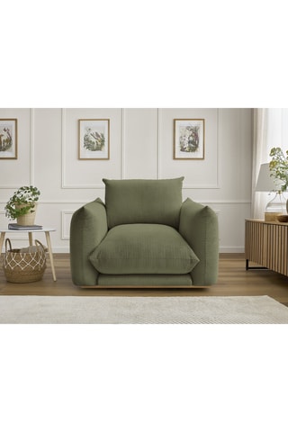 Fauteuil Ernest - Vert - En tissu structuré