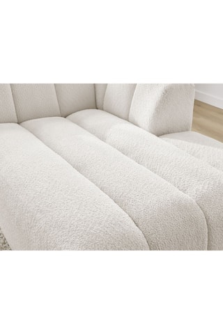 Méridienne d'angle droit pour canapé modulable Annecy - Blanc cassé - En tissu bouclette