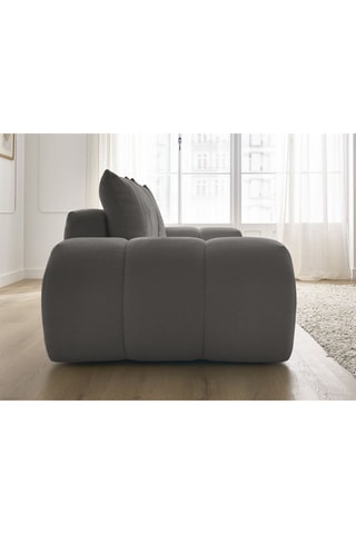 Canapé droit convertible Everest - Anthracite - 3 places - En tissu structuré