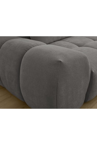 Canapé droit convertible Everest - Anthracite - 3 places - En tissu structuré