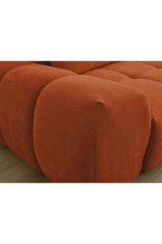 Canapé droit convertible Everest - Orange - 3 places - En tissu structuré